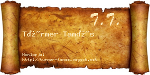 Türmer Tamás névjegykártya