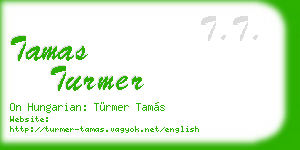 tamas turmer business card