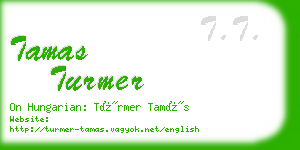 tamas turmer business card